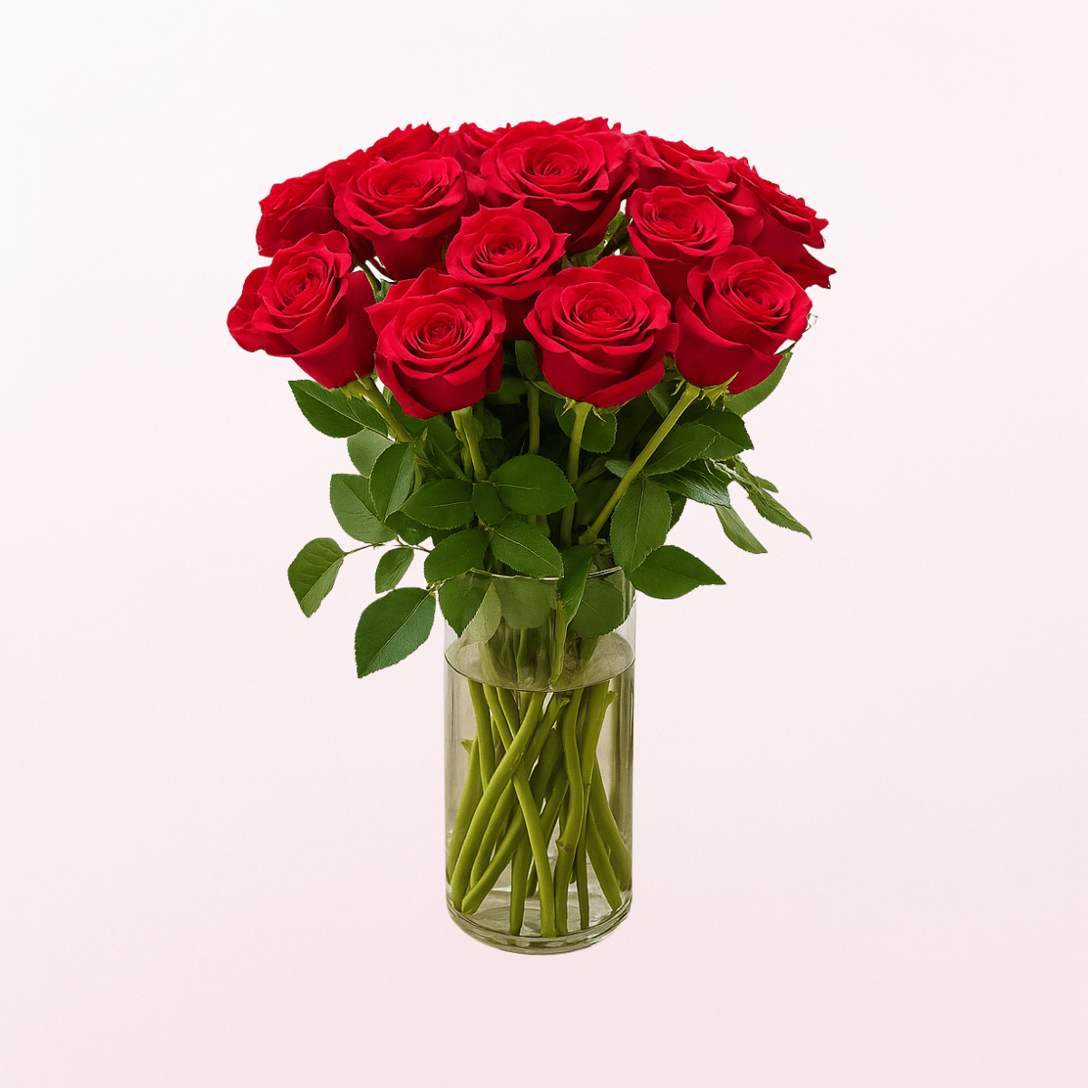 Red Roses Love Glass Arrangement – Sentiments.ae