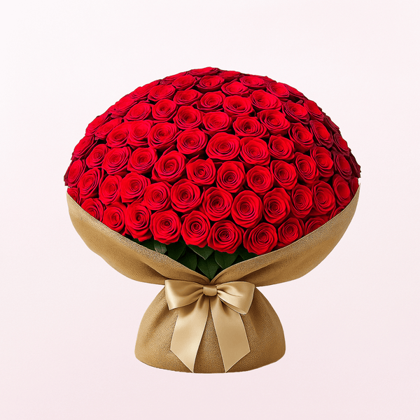 Love at First Sight Red Roses Fresh Flower Hand Bouquet