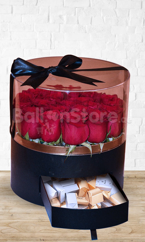 Red Roses with Chocolate