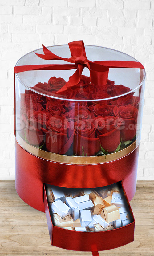 Red Roses with Chocolate
