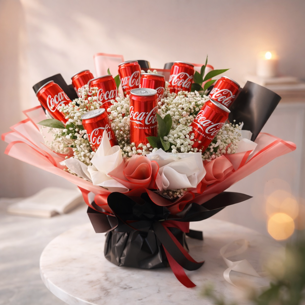 Luxury Coca Cola Flower Bouquet Premium T Arrangement Sentimentsae 