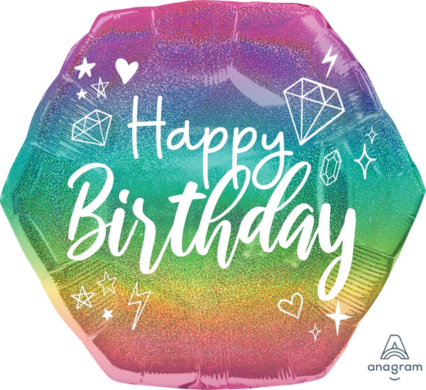 Sparkle Birthday Foil Jumbo Balloons
