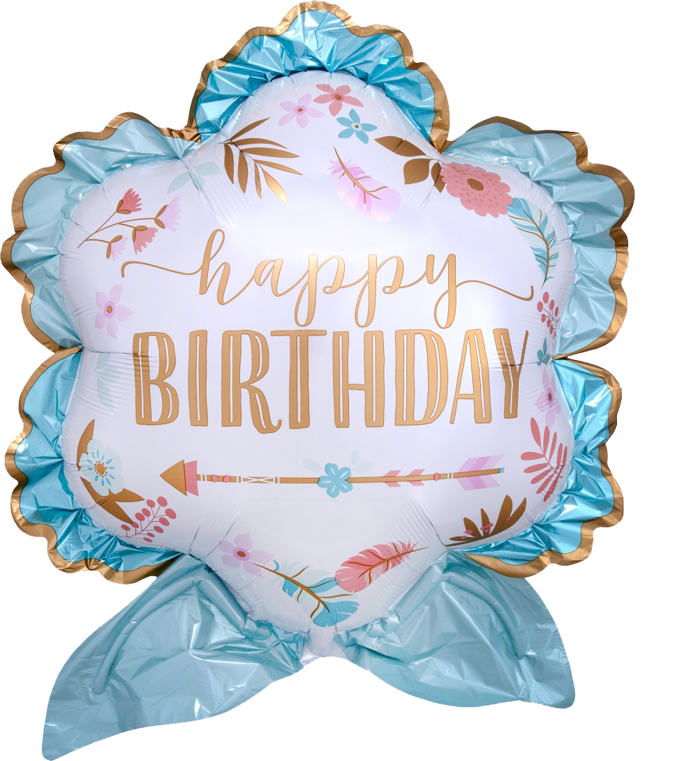 Boho Birthday Girl Foil Balloons