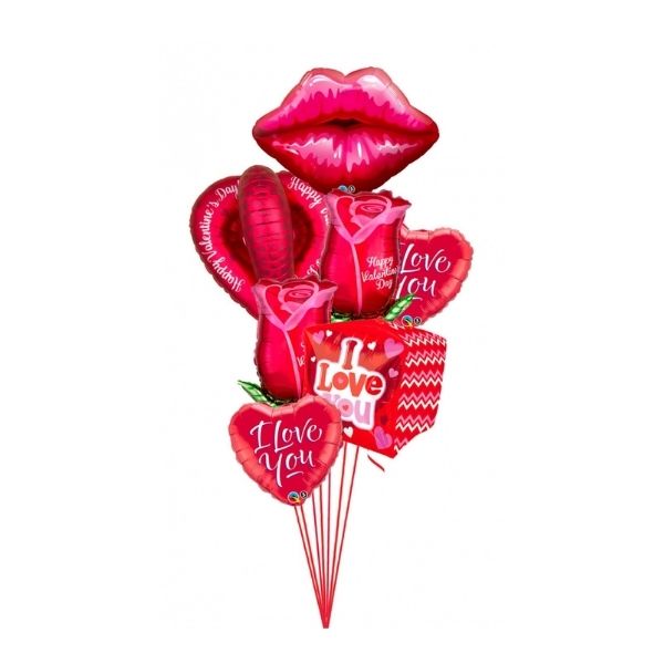 SMOOCHY LIPS OPEN HEART VALENTINE BIG BOUQUET(JUMBO)