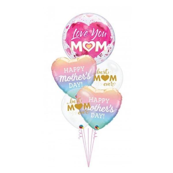 Love You M(Heart)M Ever Simply Best Mother's Day Pastel Bouquet