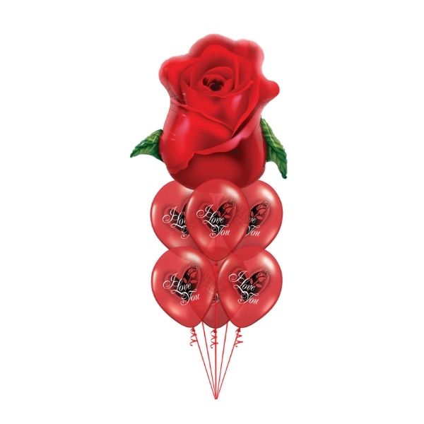 I LOVE YOUR ROSE BUD BALLOONS