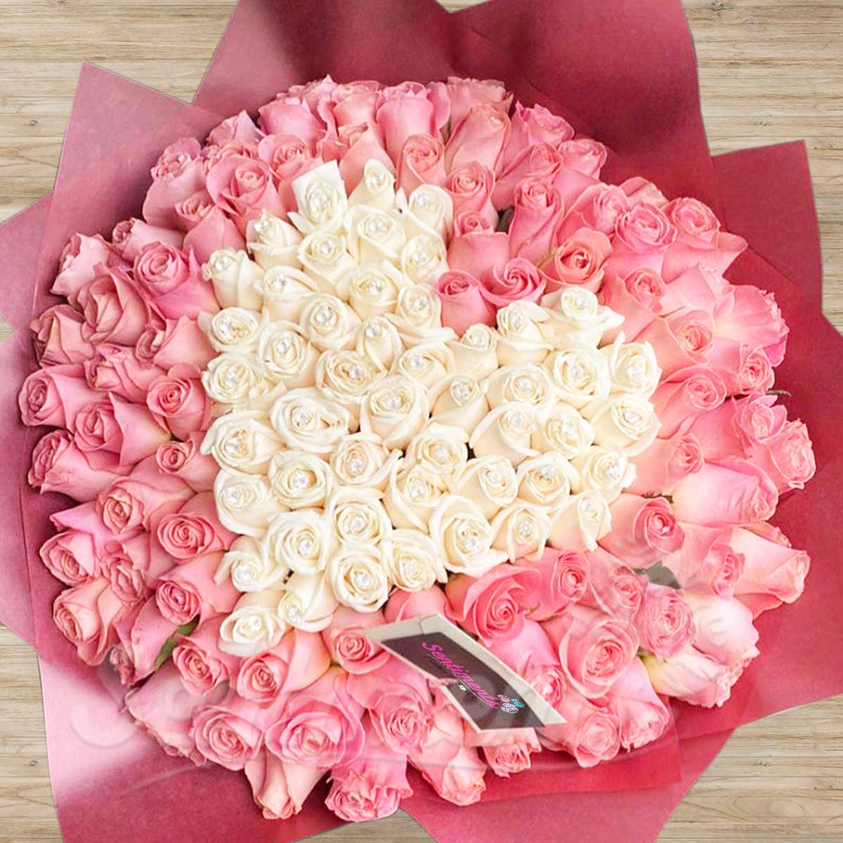 Pinkie Swear Love Roses Big Hand Bouquet