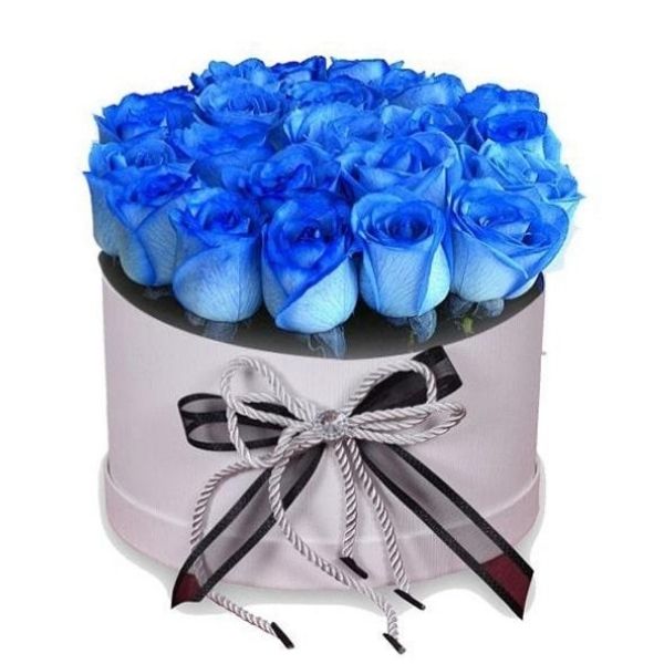 25 Blue Rose Box