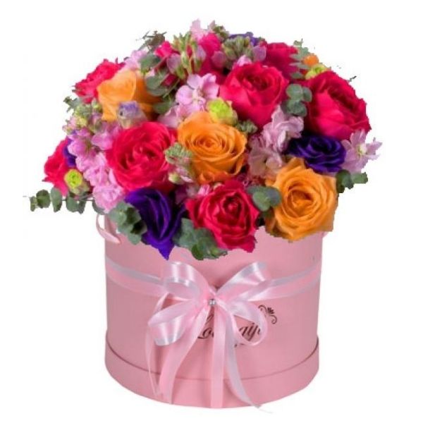 Mixed Flowers Hatbox