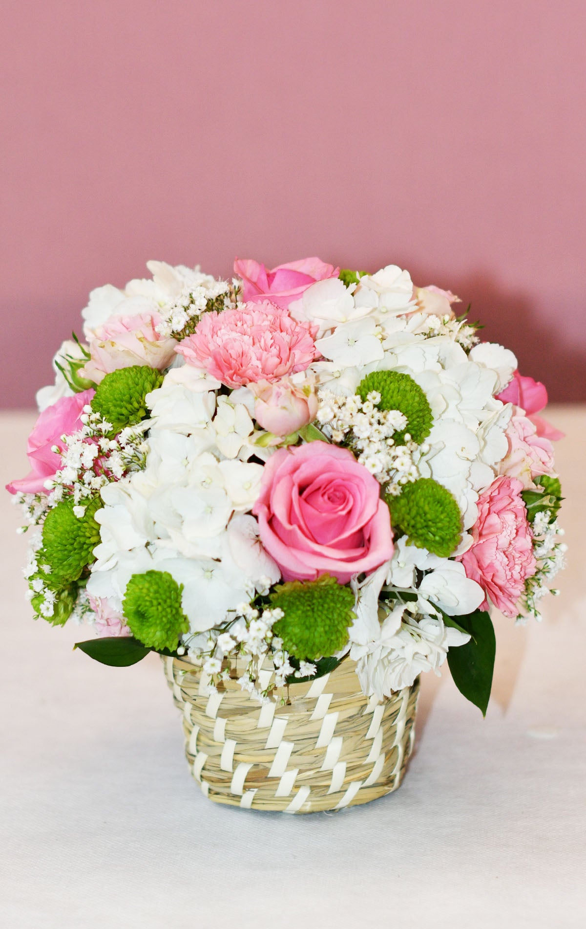 Mini Basket Fresh Flower Arrangement