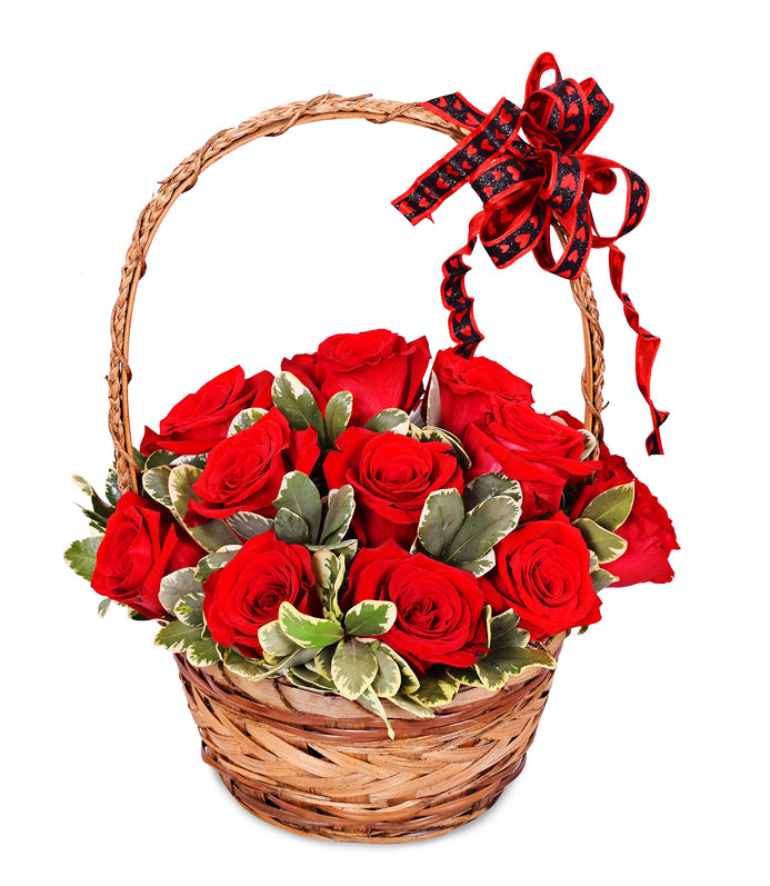 Simply inLove on a Basket Arrangement - 18Roses