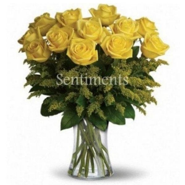 12 Yellow Roses