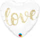 Heart Love Glitter Gold Balloon 18inch