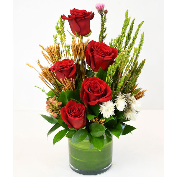 Red Roses Vase