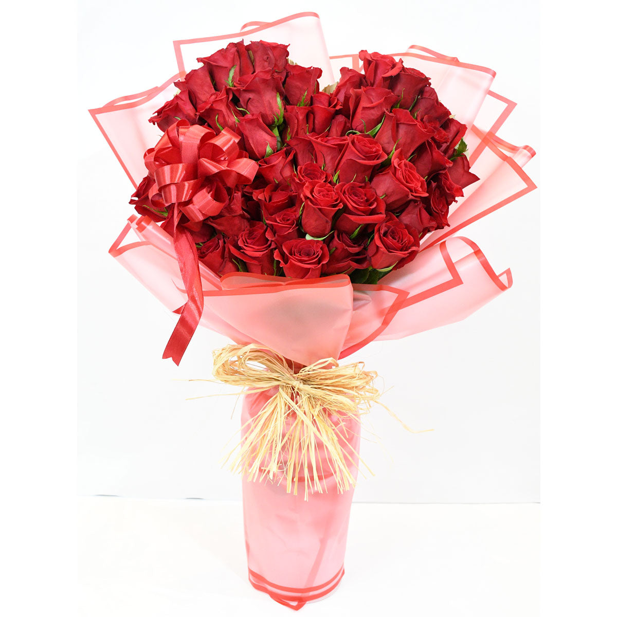 Heart Shape Red Roses Bouquet – Sentiments.ae