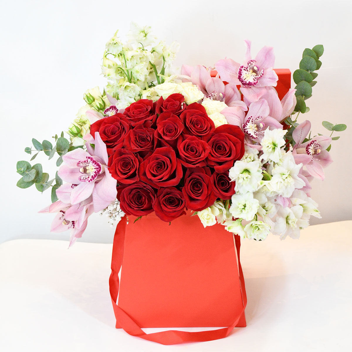 Red Roses with Mixed Flowers