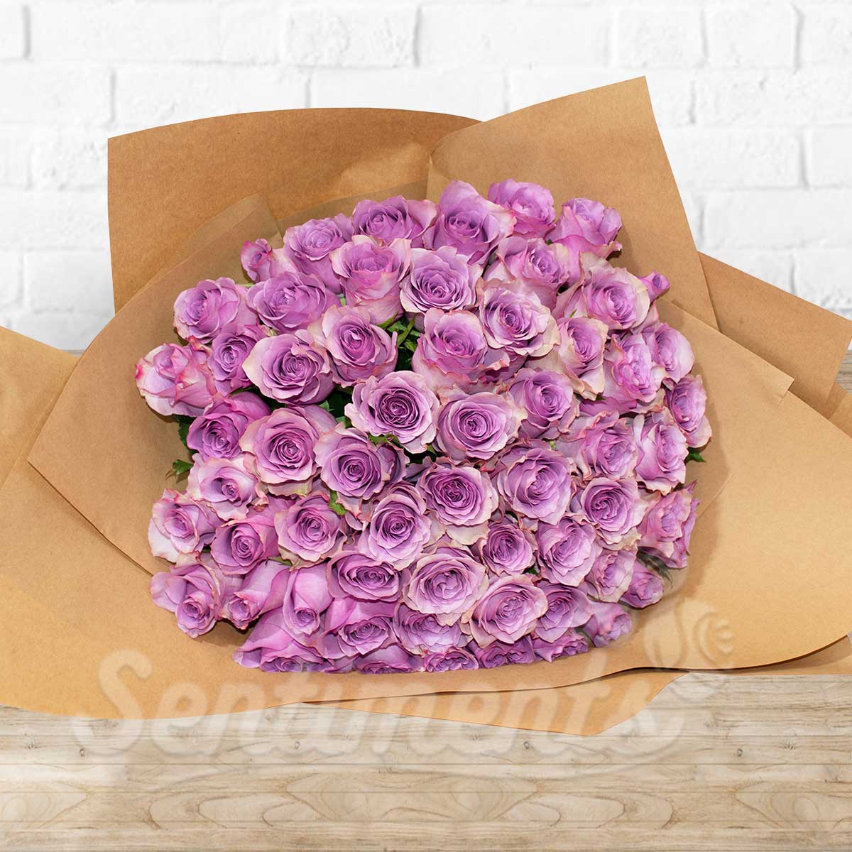Pure Purple Rose Hand Bouquet