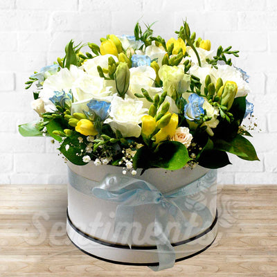 Mixed Flowers with White Roses